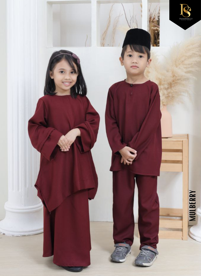 Combo Kurung Anggun Kids + Baju Melayu Kids